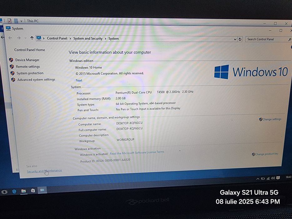 Packard bell funcțional