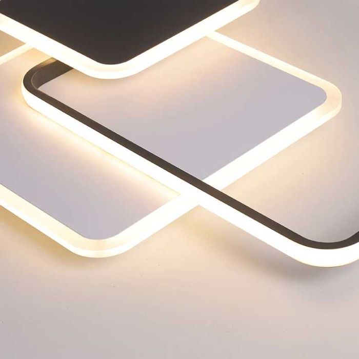 Абажур LED полилей плафониера квадратен вид Anemona 118W лед лампа