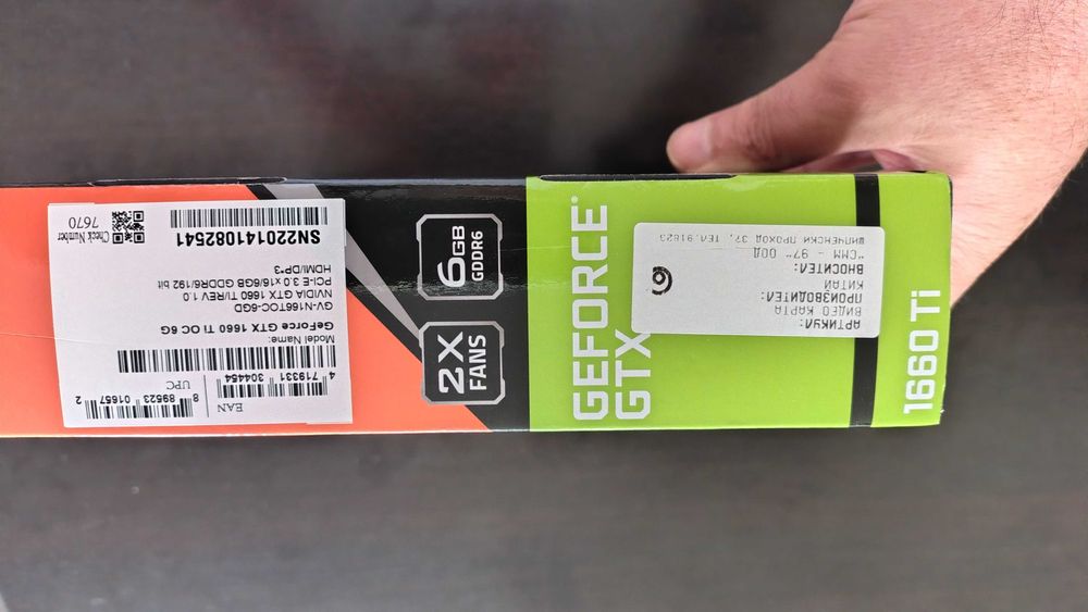 Видео карта, gigabyte GTX 1660 super, 1660 ti,  6gb, нова!