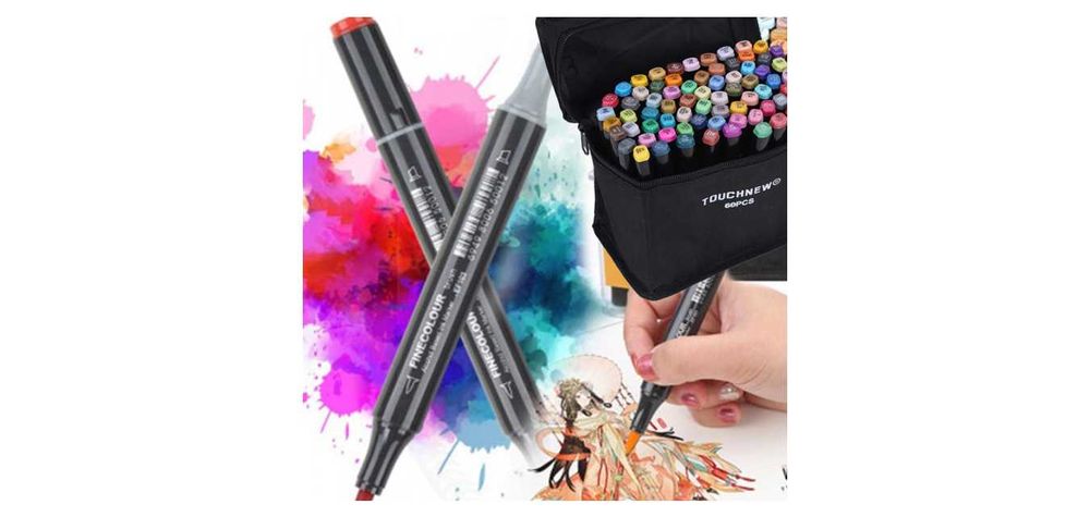 Комплект маркери за рисуване, двустранни, 36бр., 48бр., 60бр, 100бр.