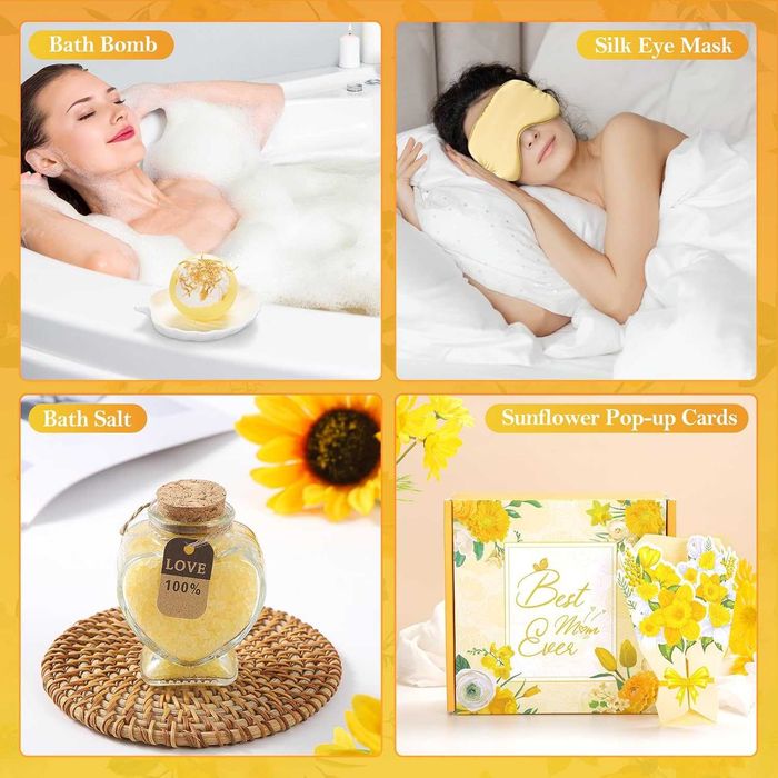 Подарък за жена Коледа Рожден ден Спа комплект 7 части Коледна кутия