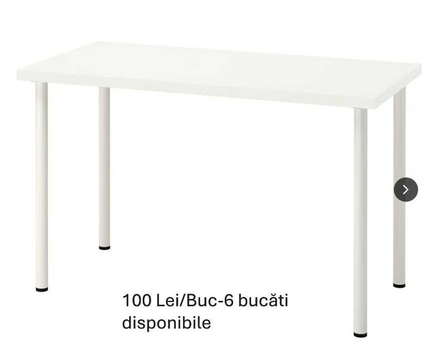 Masă 120 × 75 cm, picioare demontabile