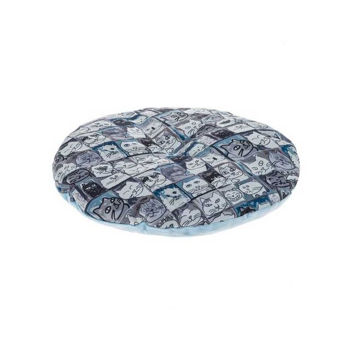 Легло Mercado Trade, За котки, Кръгло, Сив - Син, 40см