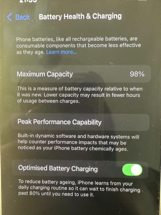 iPhone 13 128gb 98% battery