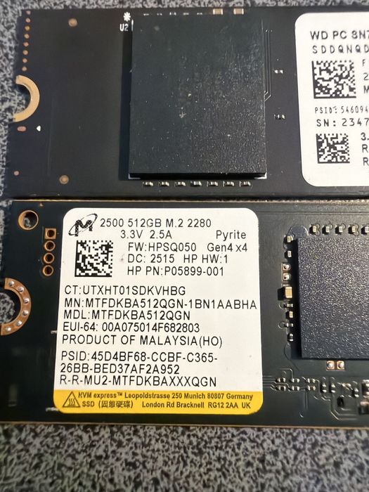 Ssd M2 nvme 512g pcie gen4x4 WD Micron