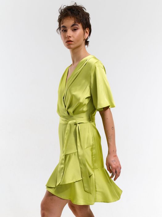 Дамска сатенена рокля