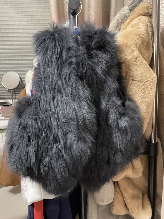 Елек кожа лисица 100% истински косъм