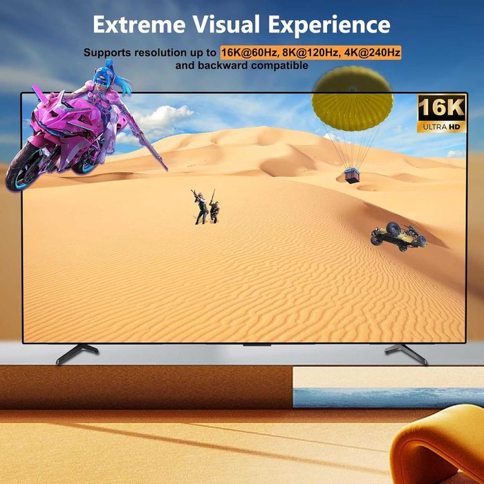 Switch Displayport 16K Splitter 2in 1Out Splitter Bidirecțional 8K-4k