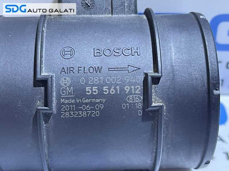 Senzor Debitmetru Aer Opel Meriva B 1.7 CDTI 2001 - 2017 Cod 55561912 0281002940 [B3499]