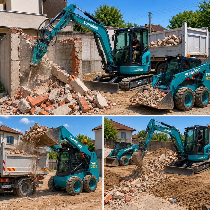 Demolari Usoare | Debarasare Moloz | Mini Excavator si Mini Incarcator cu Operator
