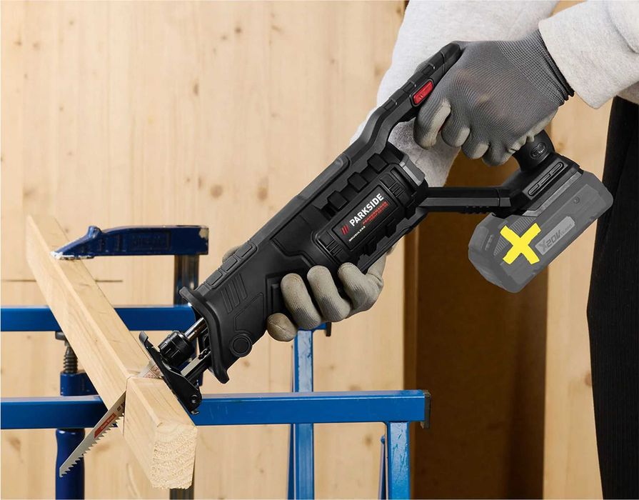 НОВ Немски Безчетков Саблен Трион 4 Ah Parkside Performance Германия