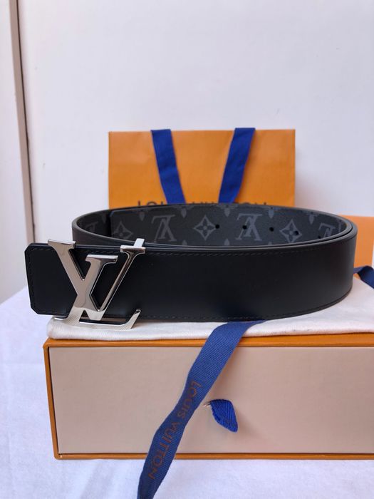 Curea 100% originala Louis Vuitton Monogram Eclipse Canvas reversibila