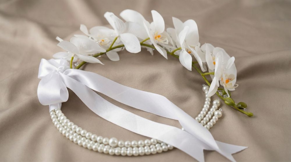 Сватбен букет с перли