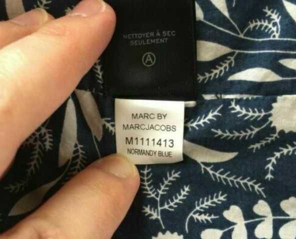 Marc Jacobs Яке за Дъжд Парка с Качулка Тъмно Синьо Размер М