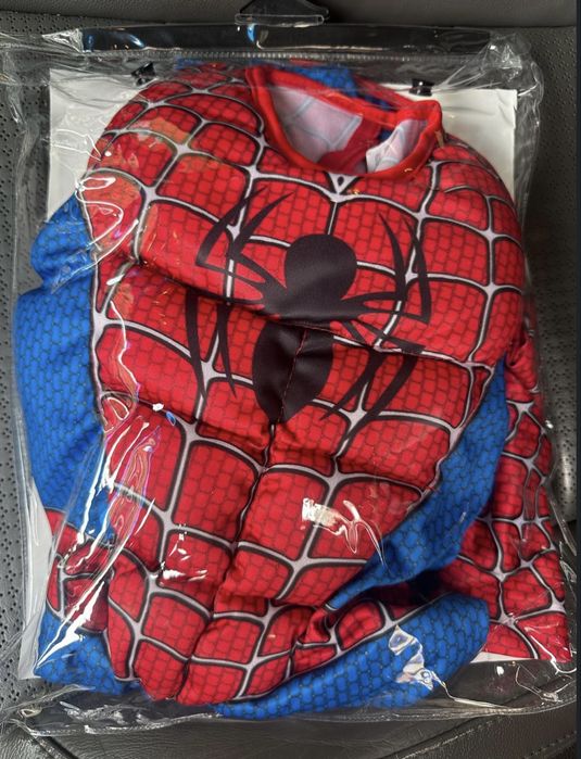 Детски костюм лукс Спайдърмен с Мускули и маска, Spiderman carnival costume