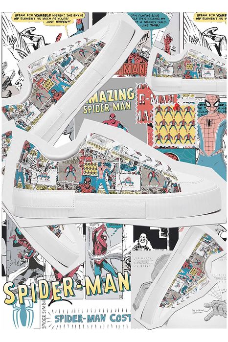 Мъжки кецове с принт MARVEL - комикси, нови с етикет, 46 номер