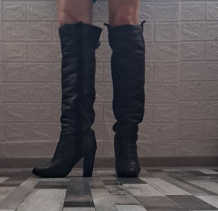 Ботуши естествена кожа Zara нови