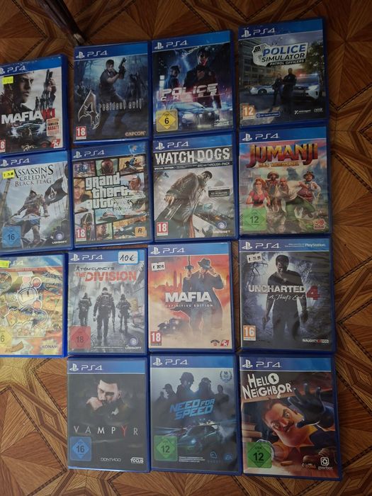 Consolă PlayStation 4 (PS4) Fat 1TB + 1 Manetă + Pachet 14 Jocuri