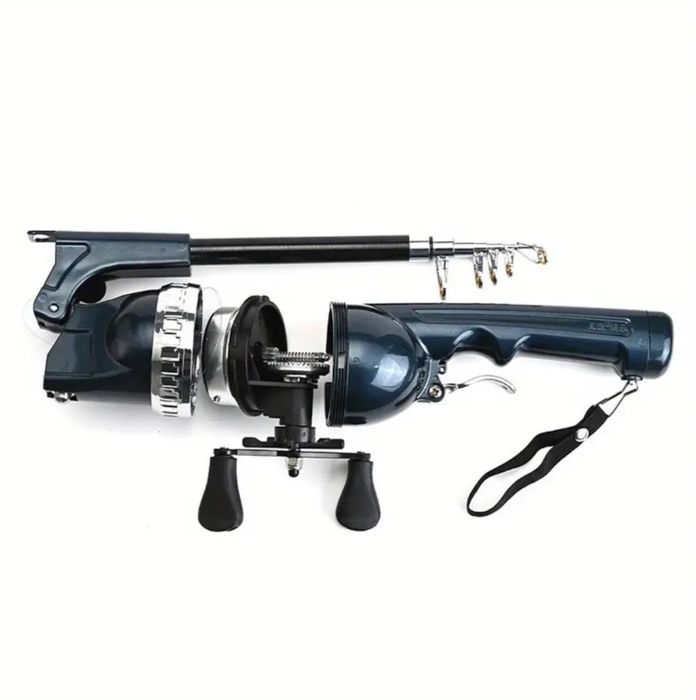 Комплект Мини Сгъваема Въдица с Двойна Дръжка