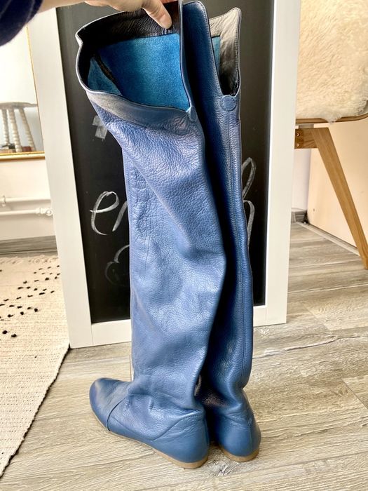 Cizme peste genunchi de primavara, 37, piele naturala foarte moale