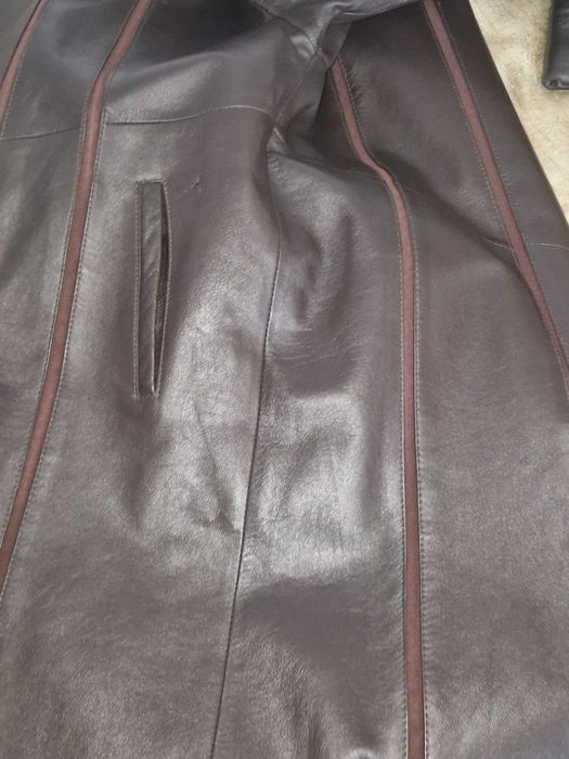 vand haina dama din piele cu gluga mas 42-44