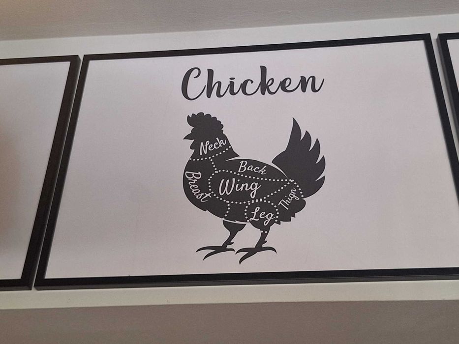 Комплект от 4 големи декоративни картини – Lamb, Chicken, Beef, Pork