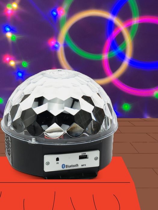 Diskoshar Bluetooth kolonka bilan, masofadan boshqarish pulti bilan