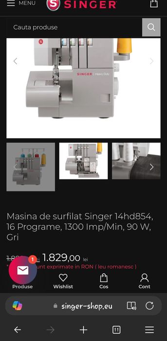 Masina surfilat Singer, masina cusut Singer C5205
