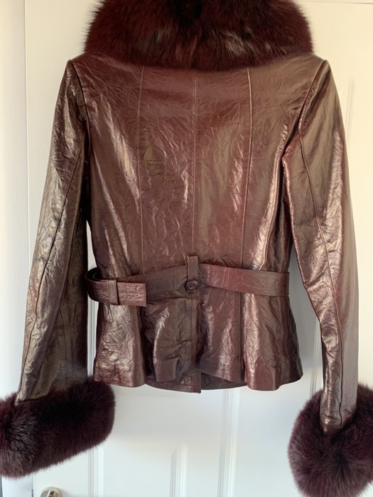 Палто естествена кожа и естествен косъм