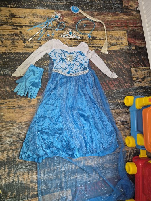 Costum 10 piese elsa frozen 4/7 ani