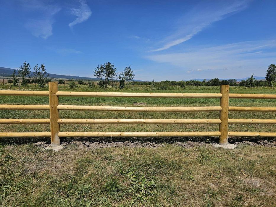 Gard din lemn rotund tip Ranch Premium