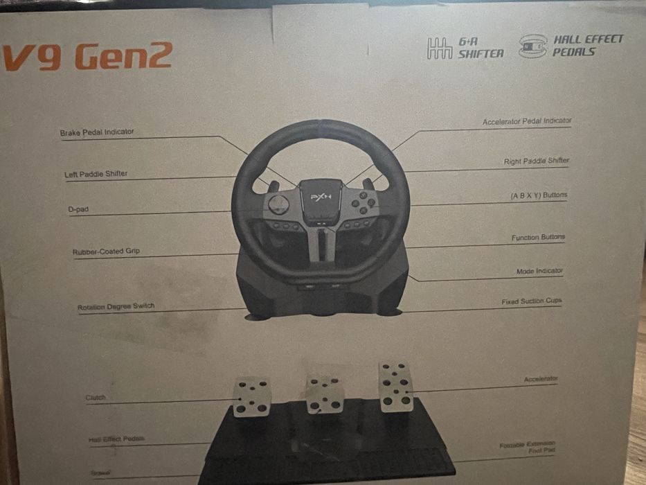 Vând volan+pedale+maneta PXN Gen2 „neg”