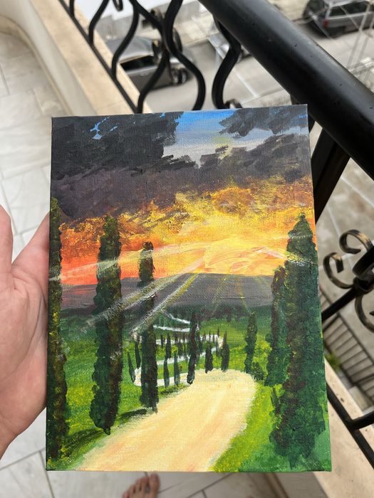 Ръчно направена картина с бои