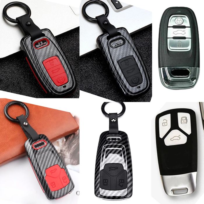 Карбонов калъф за ключ Audi A1 A3 A4 A5 B8 B9 S5 A6 A7 C6 C7 Q5 Q7 TT