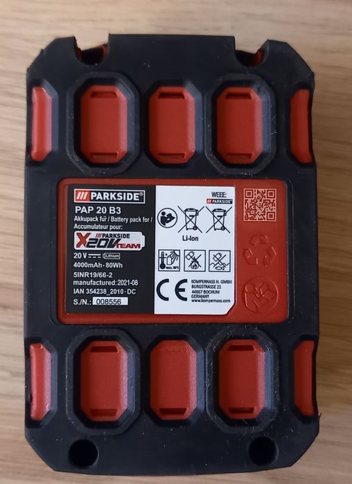 Parkside PAP 20 кутия и BMS Parkside