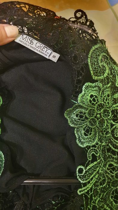 Rochie verde, din dantelă, Miss Grey