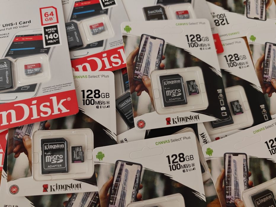Kарти памет Kingston,SanDisk  64/128GB