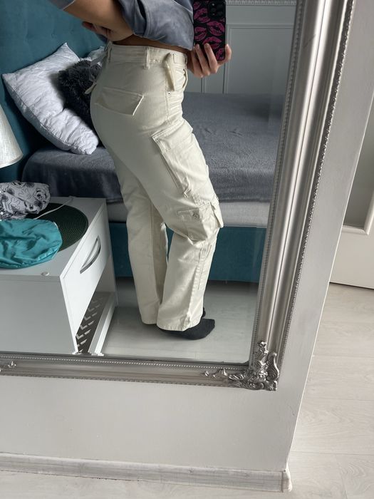 Pantaloni evazati bumbac Bershka