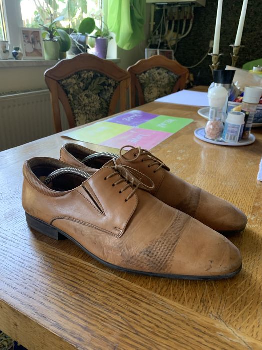 Pantofi 43,5-44, culoare maro-cognac