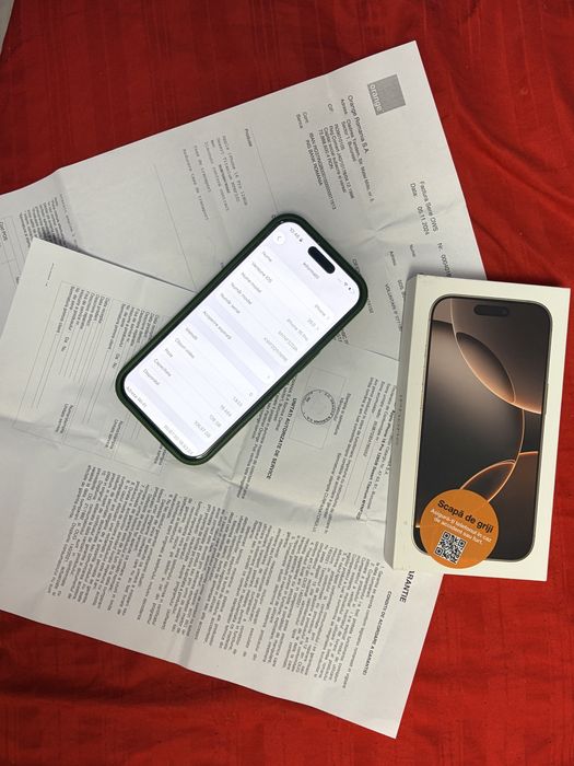 Iphone 16 PRO desert titanium ca nou factura/garantie 12 luni Orange R