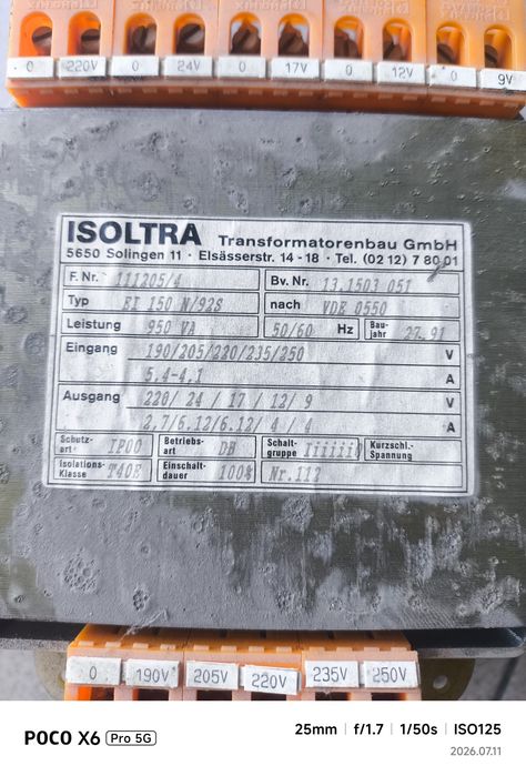 Transformator  950 VA