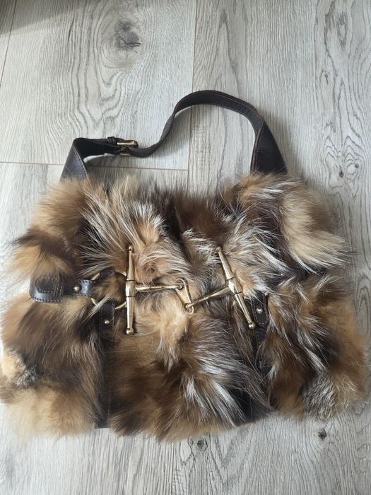 Geantă damă Gucci ,originală 100%, din blană naturală