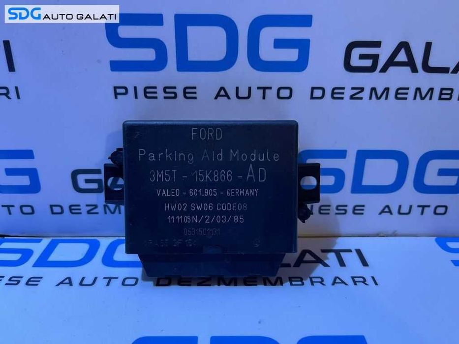 Unitate Modul Calculator Senzori Parcare PDC Parktronic Ford Focus 2 2004 - 2010 Cod 3M5T-15K866-AD 3M5T15K866AD [L3464]
