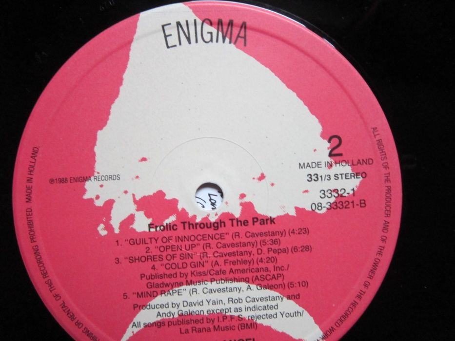 vinil Frolic Through The Park Death Angel thrash metal ,heavy metal