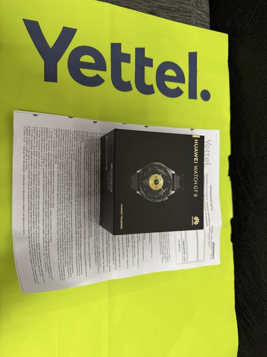 ЧИСТО НОВ 46mm Huawei watch GT 6 Гаранция Yettel 2028 Black gt6