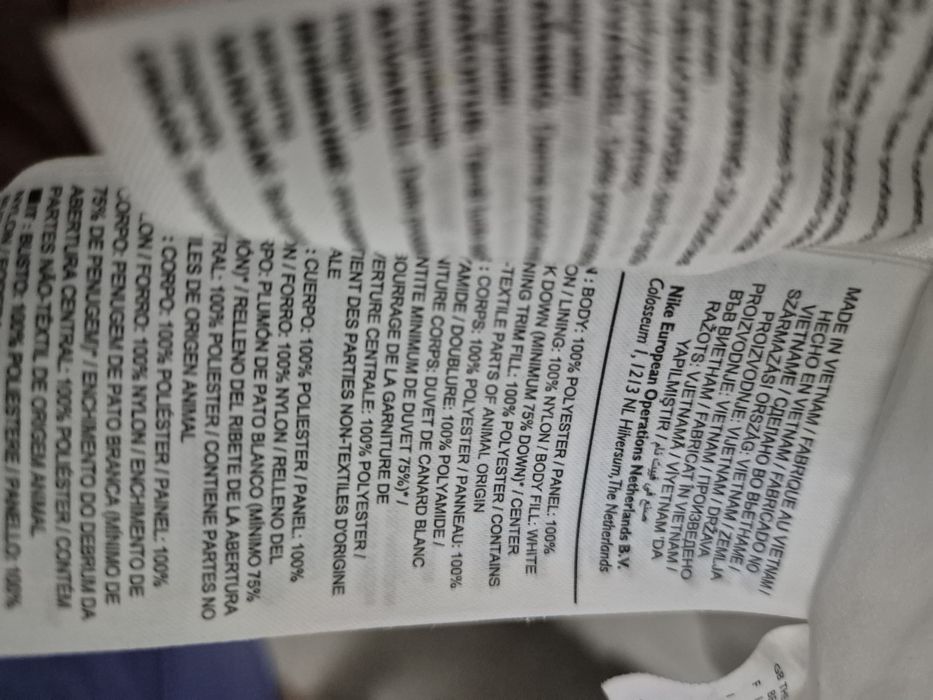 Пуховик найк оригинал