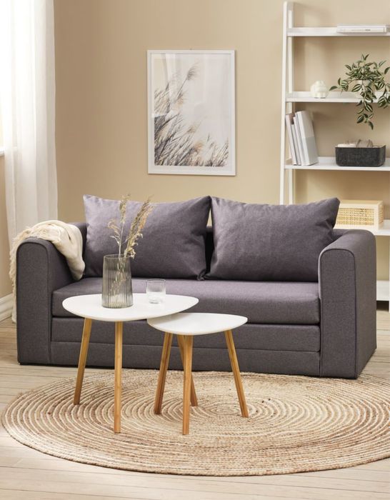 Разтегателен диван SKILLEBEKK тъмносив