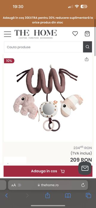 Saltea done by deer si jucarie