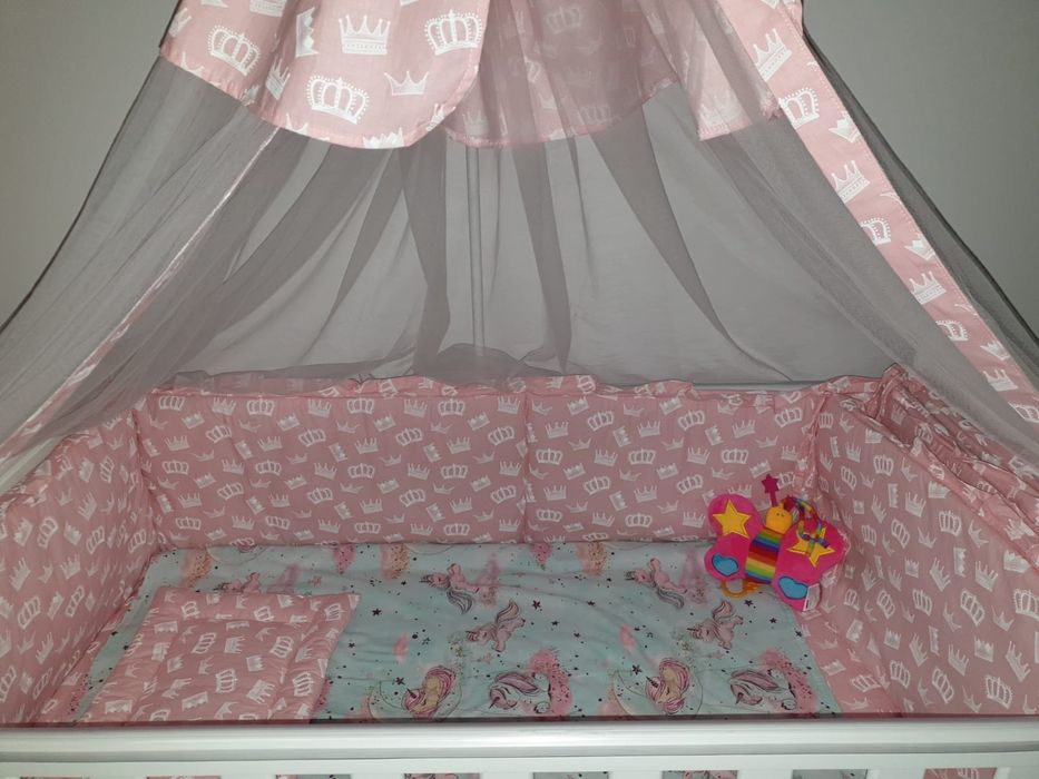 Protecții laterale, baldachin si suport pentru pătuț bebe