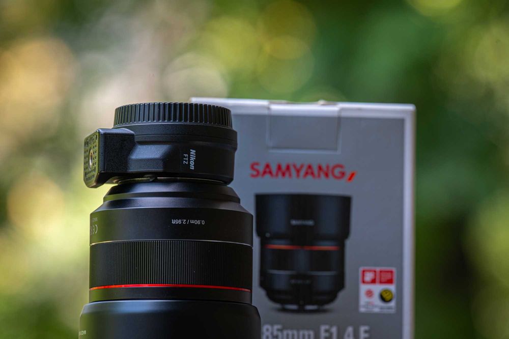 SAMYANG 85 f / 1,4 AF за NIKON + FTZ 1